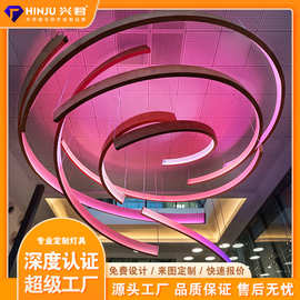 酒店大堂异型吊灯宴会厅大厅非标灯具大型工程水晶灯设计现代简约
