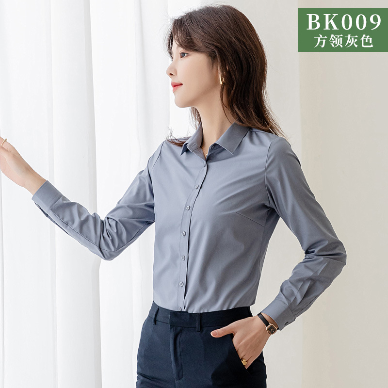 Fibra de bambú nuevo desgaste del negocio ol camisa blanca las mujeres manga larga más tamaño ropa trabajo cómodo camisa las mujeres al por mayor