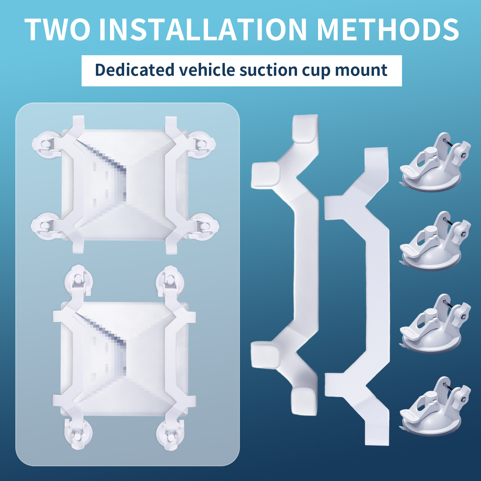 Cross-Border Exclusive Supply: Mini Car Suction Cup Holder, No-Drill Suction Cup Holder, Dual-Use Holder for Car Interior and Roof