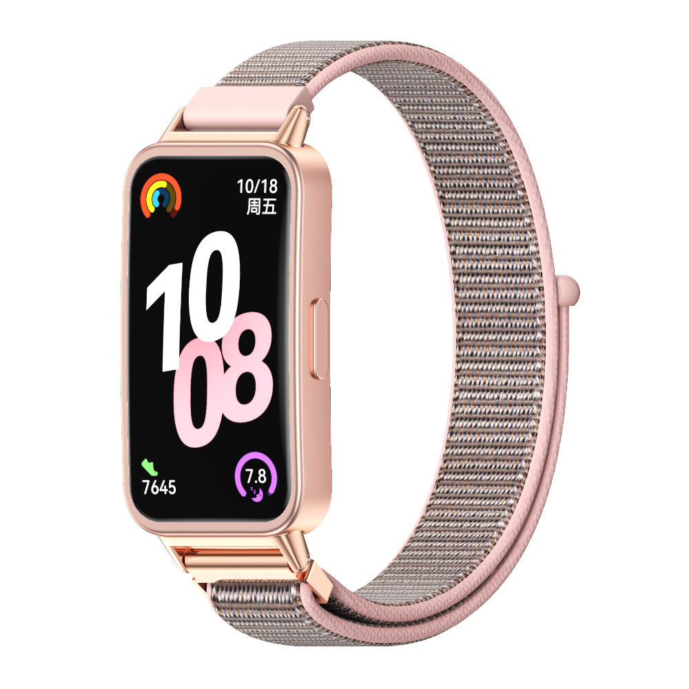 Suitable for Huawei Band 10/9/8 Watch Strap, Huawei Band 7 Wristband, Velcro Nylon Loop Strap, Breathable and Soft