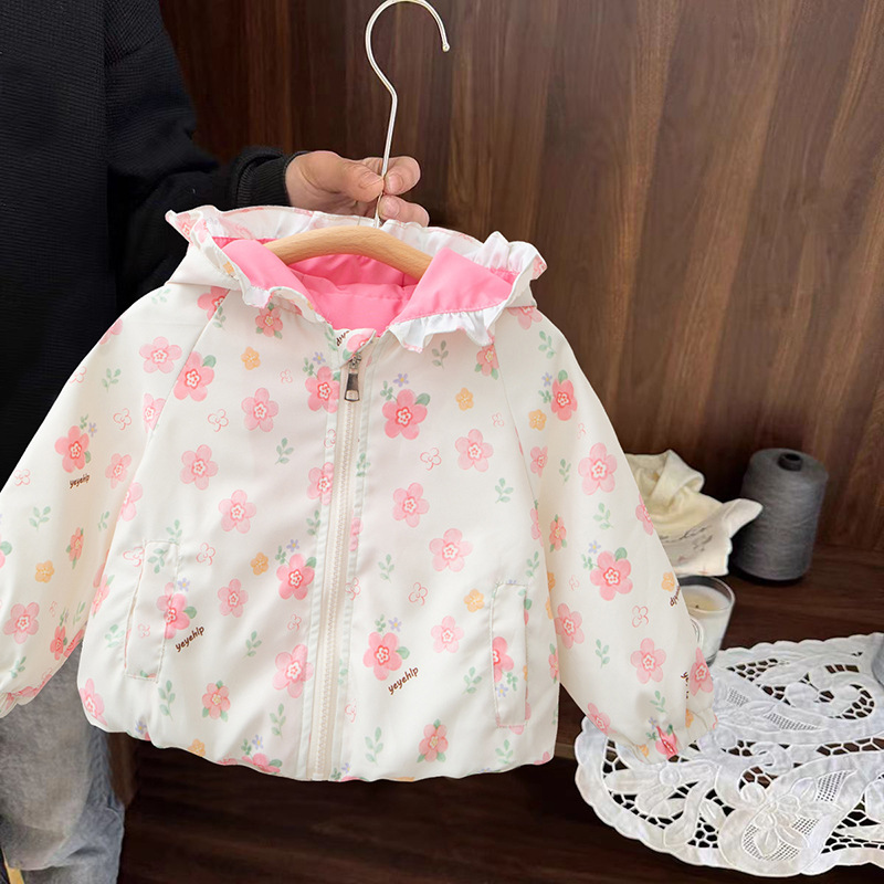 Girl's Spring and Autumn Coat Baby's New Style Fashionable Top Baby Girl's Clothes Children's Jacket Spring Clothes