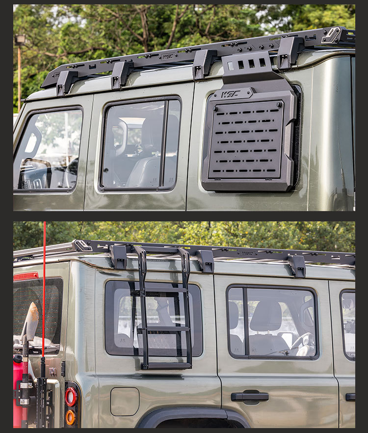 Beijing 212 roof rack WEC ladder side window storage rack off-road modification modular thickened roof platform