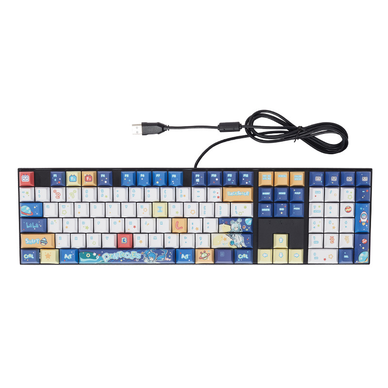 Homestead Bilibili Fantasy Star Collection II Mechanical Keyboard 108 Key Hot Swap Esports Game USB Cable_voghion.com