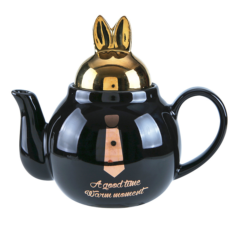 Juego de agua de cerámica de lujo ligero taza de agua doméstica hervidor de agua combinación resistente a altas temperaturas de gran capacidad Taza set FESTIVAL DE medio otoño traje de regalo