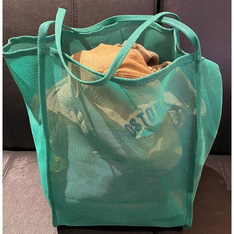 Summer beach bag, children's storage bag, swimming seaside mesh bag, tote bag, organizer bag, waterproof large-capacity portable bag