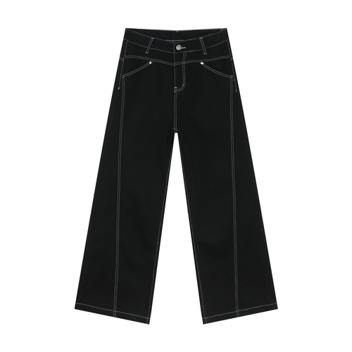 Nirben Jeans | American High Street Collection with Clear Line Deconstructed Design Flared Leg Men's Trendy Brand Loose Pants