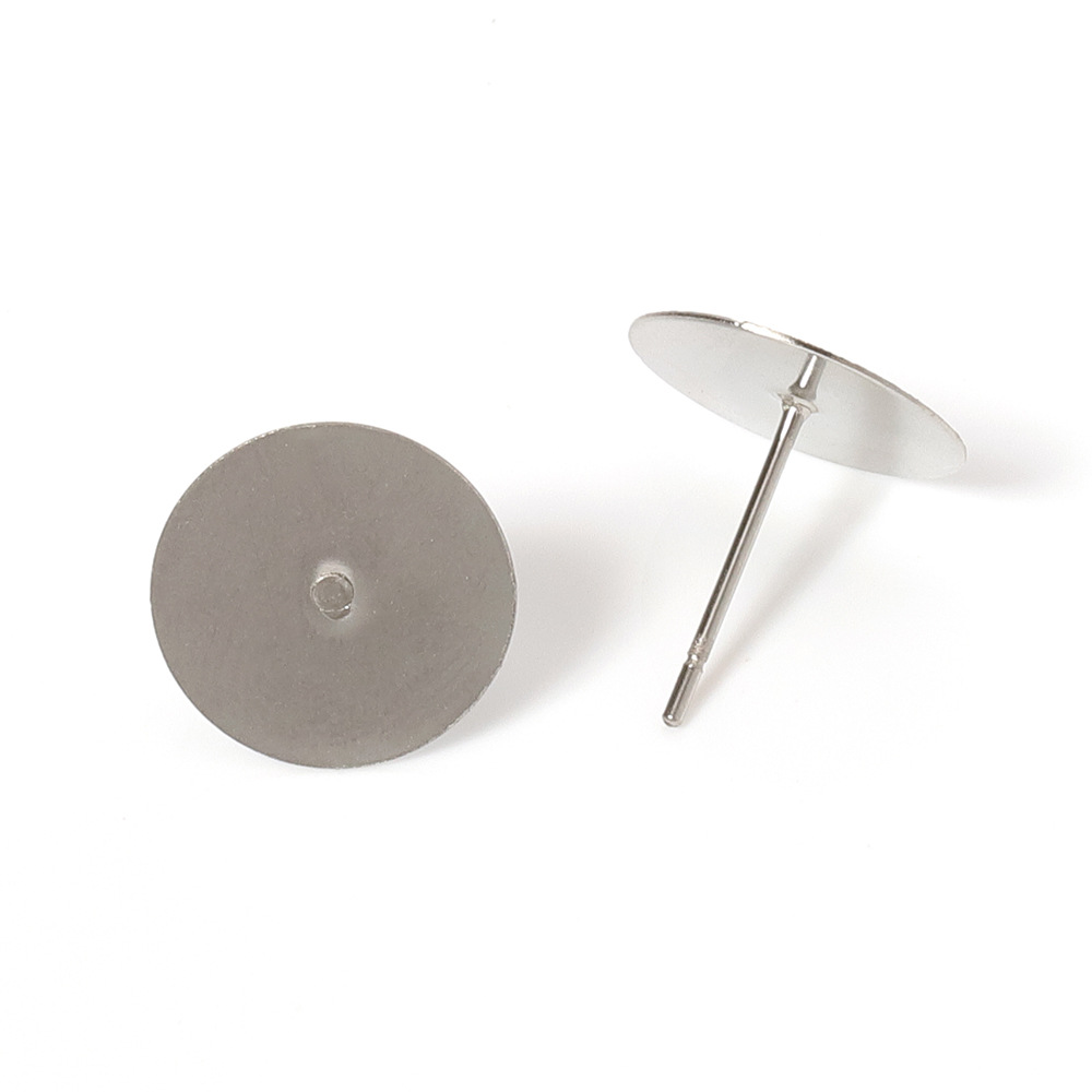 스틸 컬러 12mm 스터드 이어링