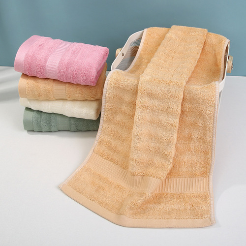 White Plain Bamboo Fiber Towel Wholesale 120g Thick Absorbent Face Towel Gift Box Advertising Gift Towel Custom Logo