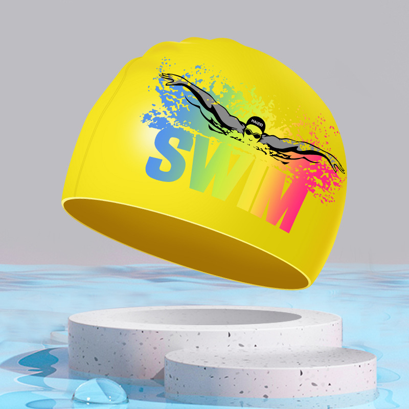 Sombrero de natación de silicona para adultos unisex aumenta la protección solar no estrangula la cabeza profesional de entrenamiento impermeable sombrero de natación fábrica al por mayor