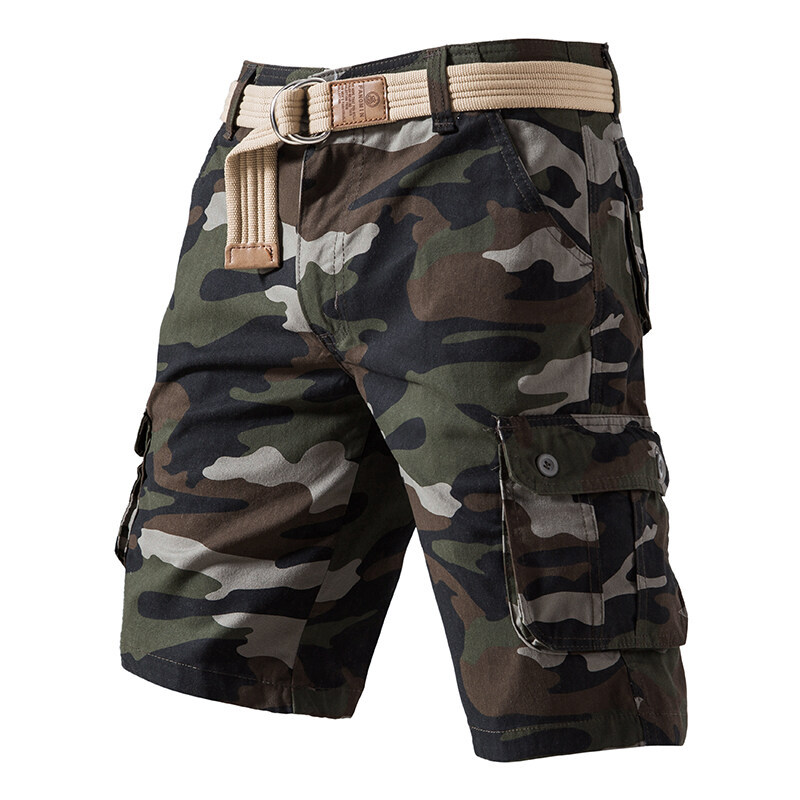 Cross-border Summer New Men's Loose Camouflage Multi-pocket Straight Pants plus size Fashion Casual Work Pants