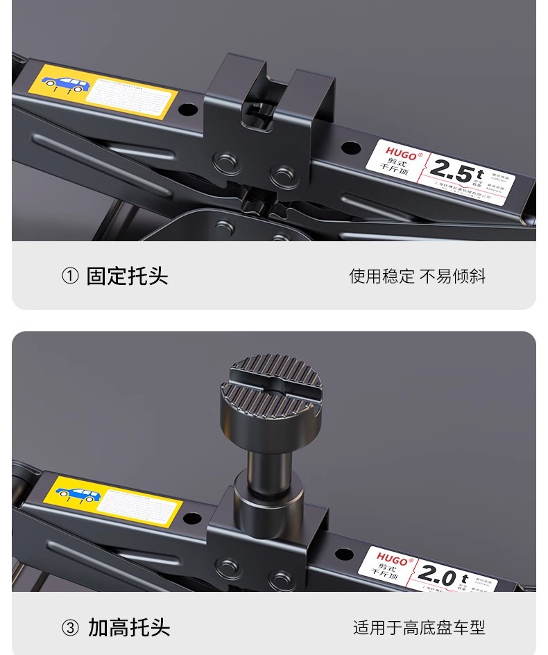Car Tire Repair Tool Set with 0kg Jacks, Labor-Saving Wrench, Small Hand-Cranked Scissor Jack