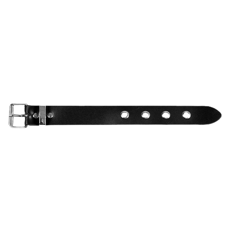 Ins Dark Armband Retro Punk Bracelet Pu Leather Metal Buckle Wide Belt Buckle Bracelet Adjustable Bracelet for Men and Women
