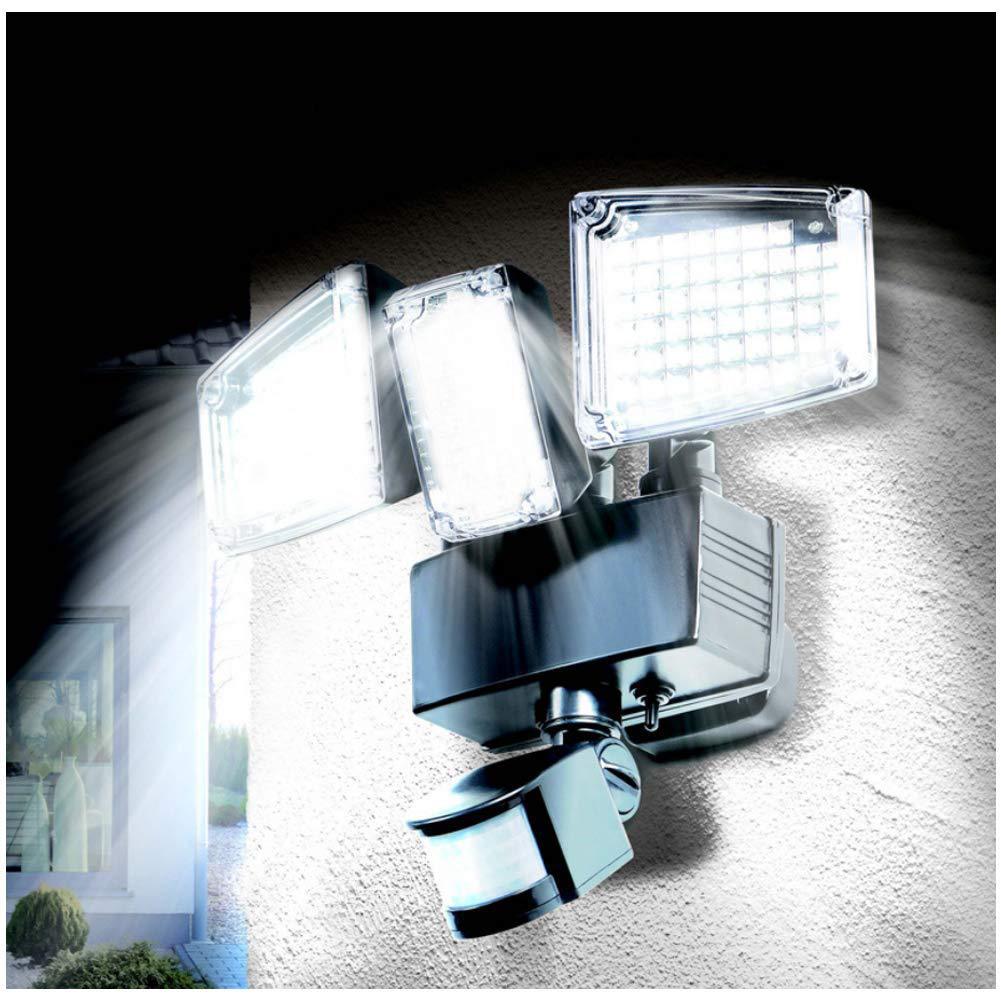 Luz de pared solar con sensor, doble cabeza, para iluminación de jardín - Estilo de fábrica