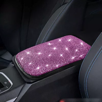 Car Armrest Box Pad Protective Armrest box - pink-diamond