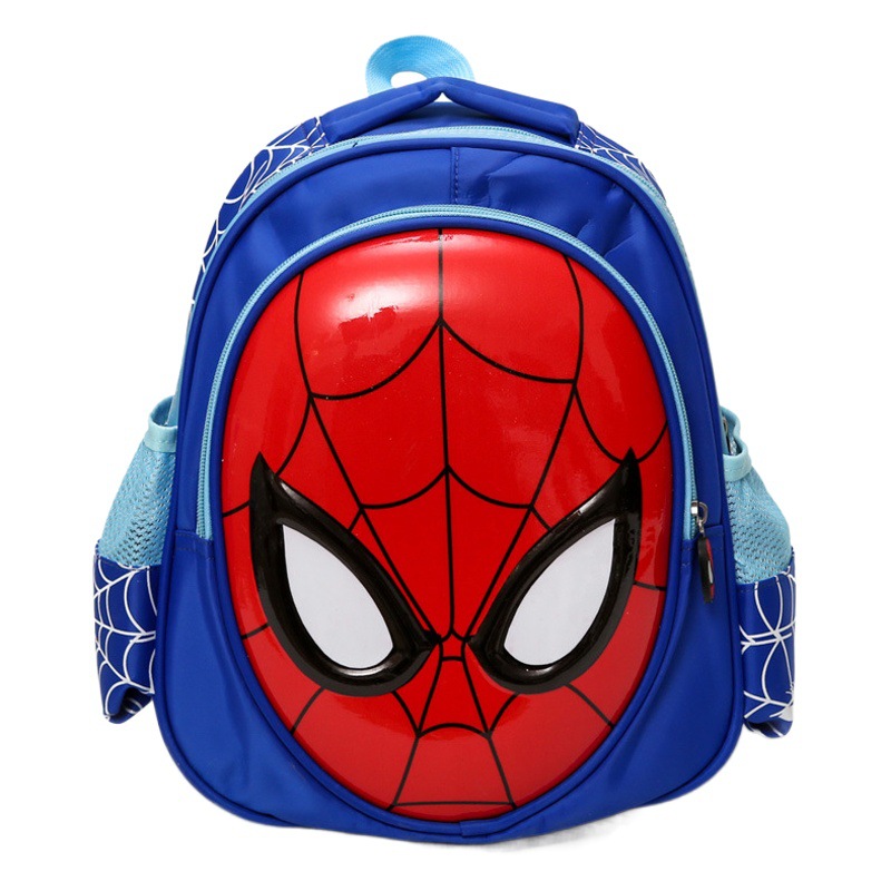 Cross-Border New Children's Bag Cartoon Spider-Man School Bag Kindergarten Senior Class Male Backpack Children's Eggshell Bag Trendy