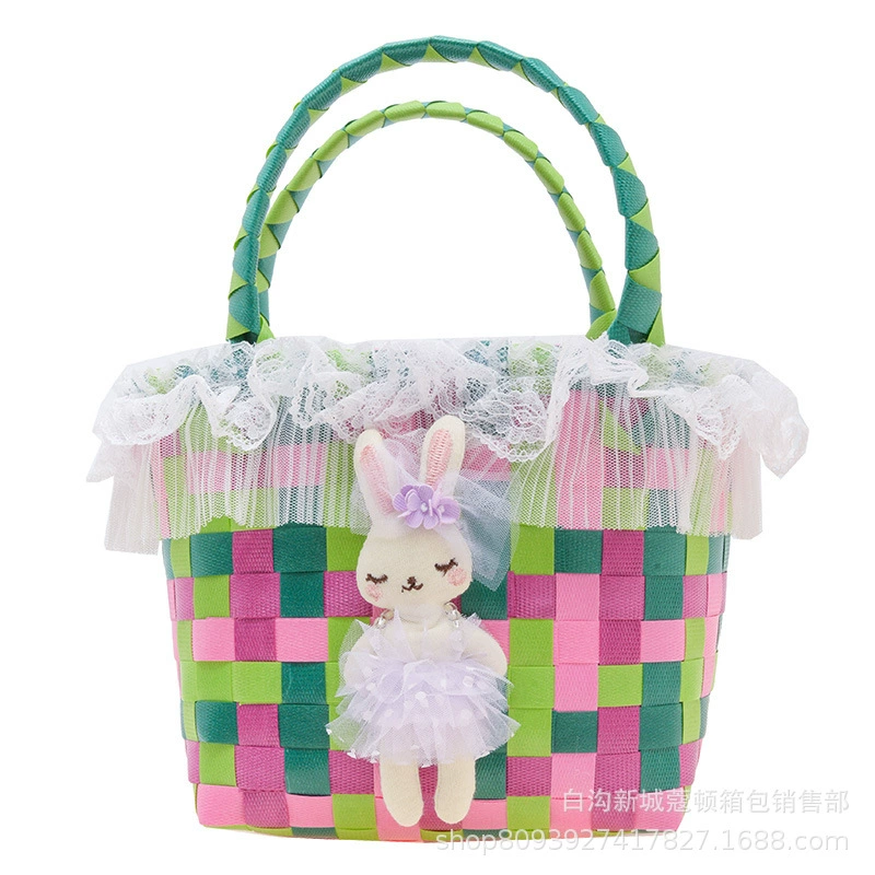 Storage system, small basket, woven small bag, handheld beach shoulder bag