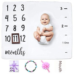 Infant Milestone Blanket Creative Baby Month Blanket Photo Background Blanket Gift Props Baby Supplies