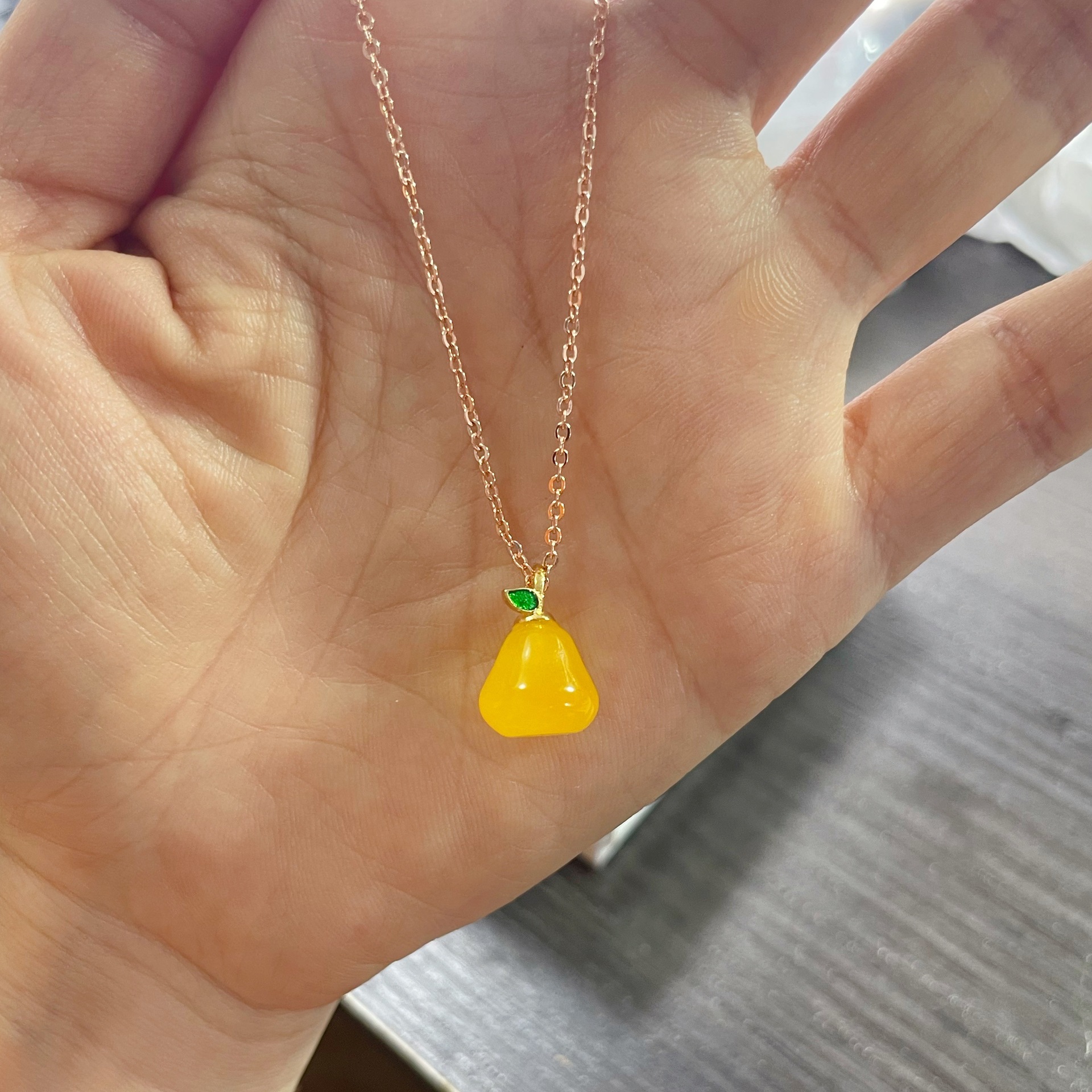 (2개) HUANG CHALCEDONY 시드니 펜던트 목걸이 과일 펜던트 작은 드롭 쥬얼리 마노 시드니 펜던트