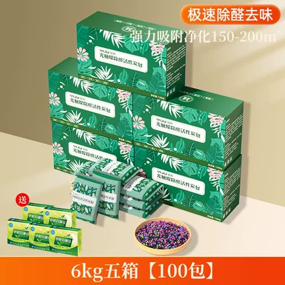 Carbon Bag, Manufacturer Wholesale, Aktiv kömürlü qoxu uducular - home-and-car-dual-purpose-aldehyde-removal-and-odor-removal-60g100-bags-6kg-in-total-powerful-purification-150-200m2-free-5-bags-of-formaldehyde-detection-reagent