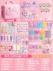 [Cucka Card Brick] Pink Rabbit Head Storage Box 750 Pieces Comes with Cucka Card Fan + 2000 Stickers with Code Lock
