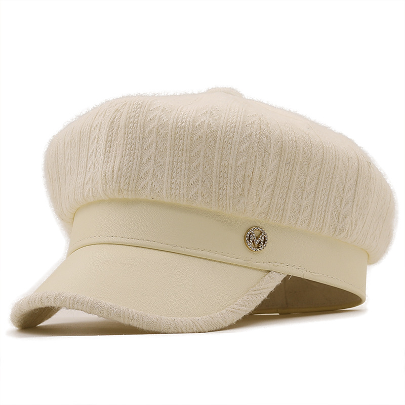 280g Weight Housewarming, Anniversary, Business, Wedding, Birthday, Festival Occasion Cotton Material Solid Color Pattern Women'S Gender Basic Style Pu Leather Fabric Octagonal Hat Wholesale Nihaojewelry 2