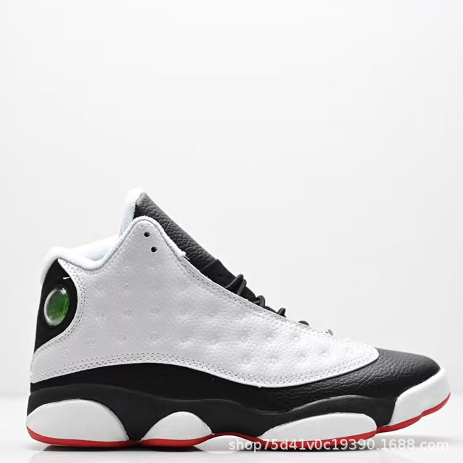 莆田鞋乔13aj13篮球鞋高帮男鞋经典熊猫配色牛皮复古运动鞋通勤鞋