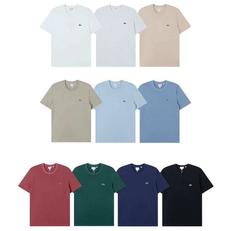 26S Authentic Export Crocodile Logo Solid Color Women's Slim Fit Cotton T-Shirt for Commuting, Summer British Style Short Sleeve T-Shirt 26S Authentic Export Crocodile Logo Solid Color Women's Slim Fit Cotton T-Shirt for Commuting, Summer British Style Short Sleeve T-Shirt