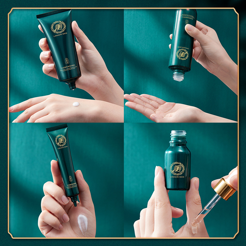 Imagen belleza Ganoderma lucidum Zhengrun Fu Yan conjunto de diez piezas hidratante piel suave productos para el cuidado de la piel traje al por mayor