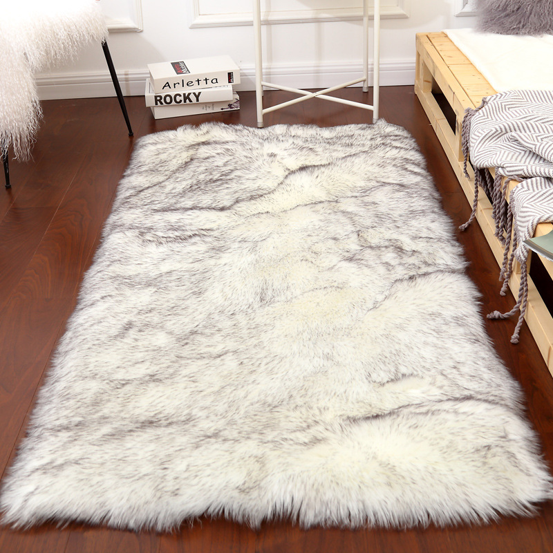 Alfombra de lana nórdica, alfombra de meseta, alfombra de camarero, alfombra de cama, alfombra de piso, alfombra de sala de estar gruesa