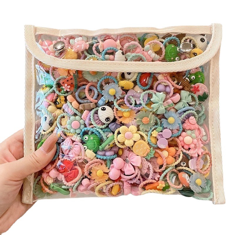 Accesorios para el cabello para niños cuerda para la cabeza linda verano nueva banda de goma pequeña lazo para el cabello del bebé menos volumen de cabello lazo para el pulgar cuerda para el cabello al por mayor