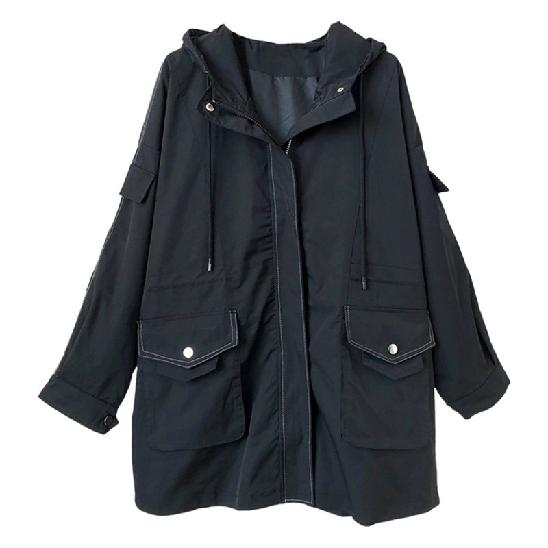 5712 Свободное пальто в Корейском стиле, женская одежда больших размеров для полных девушек, осень и зима, Повседневная Верхняя Мода