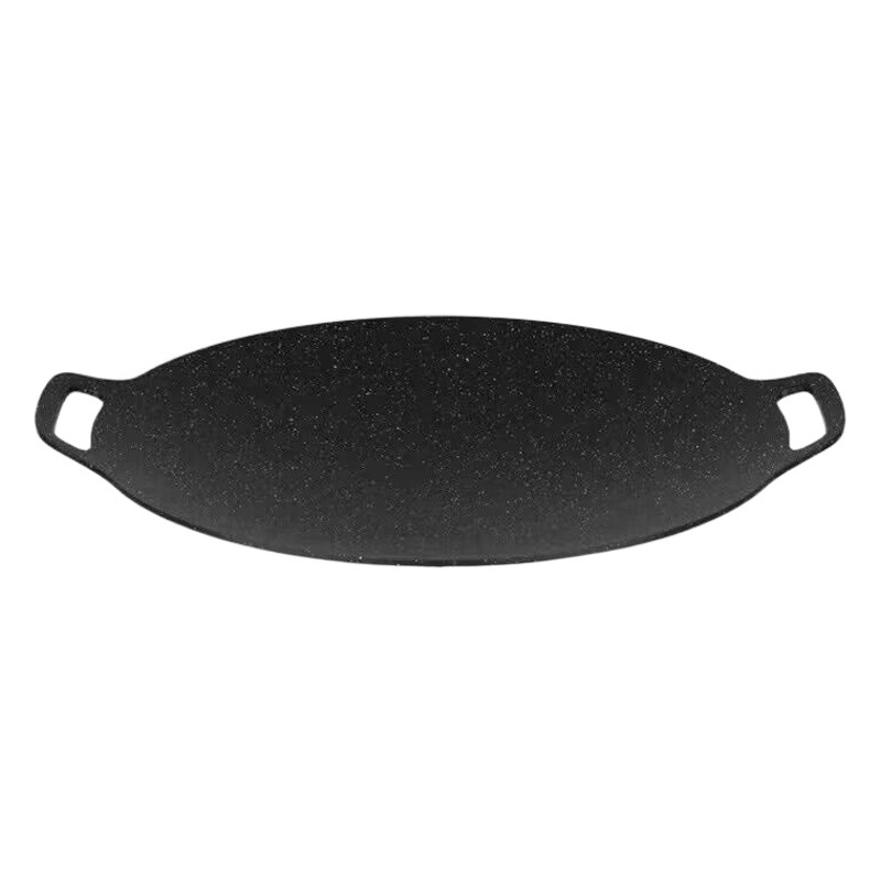 Outdoor Camping Household Barbecue Plate Korean Style Grill Plate Round Portable Universal Fried Egg Plate Teppanyaki Grill Plate