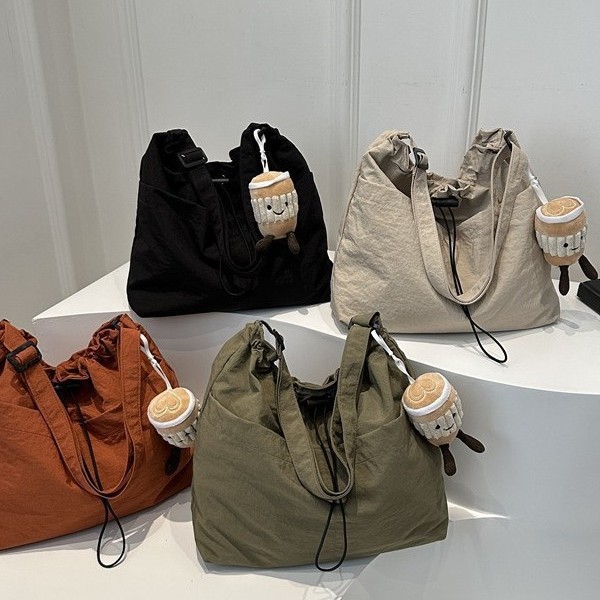 Casual Casual Cloth Bag for Women 2024 New Japanese Style Fashion Large-Capacity Shoulder Bag Versatile Crossbody Bag Tote Bag