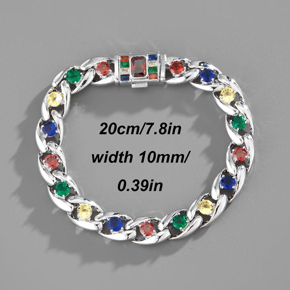 Cuban Link Chain Necklace With Full Zircon Stones For Men And Women_voghion.com