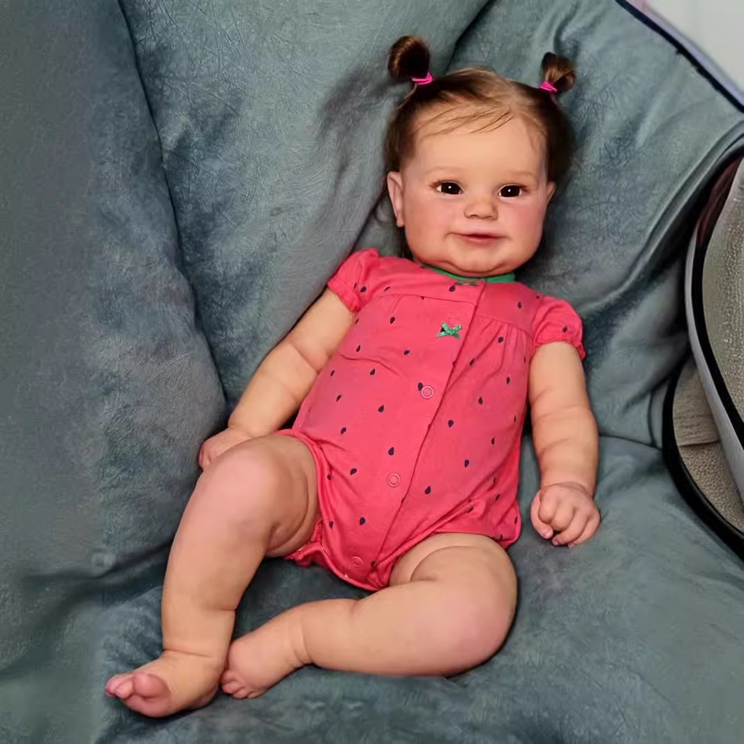 Muñeca bebé realista Maddie de 50/60 cm, pintada a mano con detalles exquisitos, éxito de ventas transfronterizo.