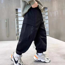 春秋款工装裤运动休闲长裤儿童裤子2025新款中大童男孩长裤童装潮