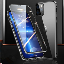 适用iPhone13pro max万磁王手机保护套 苹果12mini护镜防窥磁吸壳