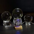 浦江透明k9水晶球小夜灯可3D立体内雕外贸爆款实心玻璃装饰品批发