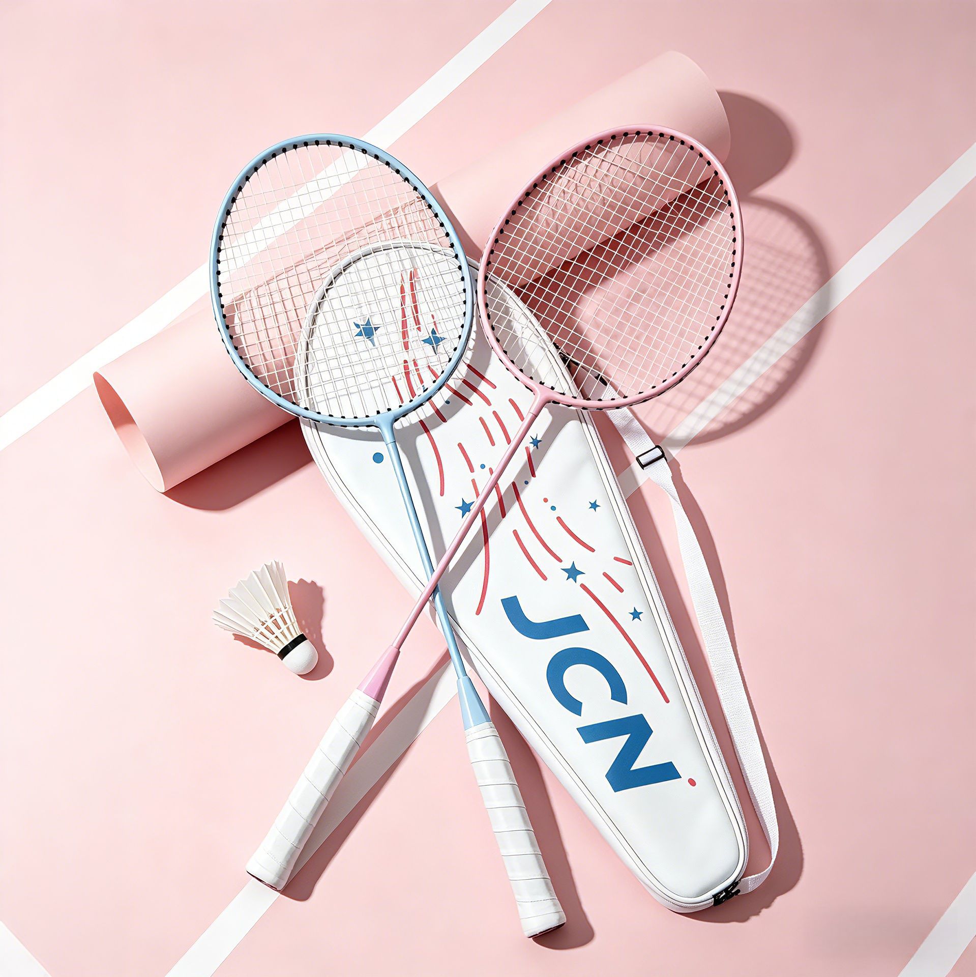 High-Quality Badminton Racket, New Macaron Color, Beginner-Friendly, Attack-Defense Alloy, Durable, High Elasticity, Drop Shipping Available