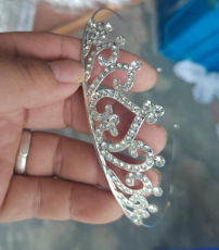 Princesa de cristal coreana corona de novia diamante de cristal anillo de cabello estudio de fotos accesorios para el cabello vestido de boda image 33