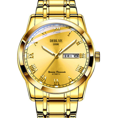 Fashion Classic Dual Calendar Luminous Waterproof Solid Steel Strap Men's Watch Watch Gift Wholesale Quartz Watch on behalf of