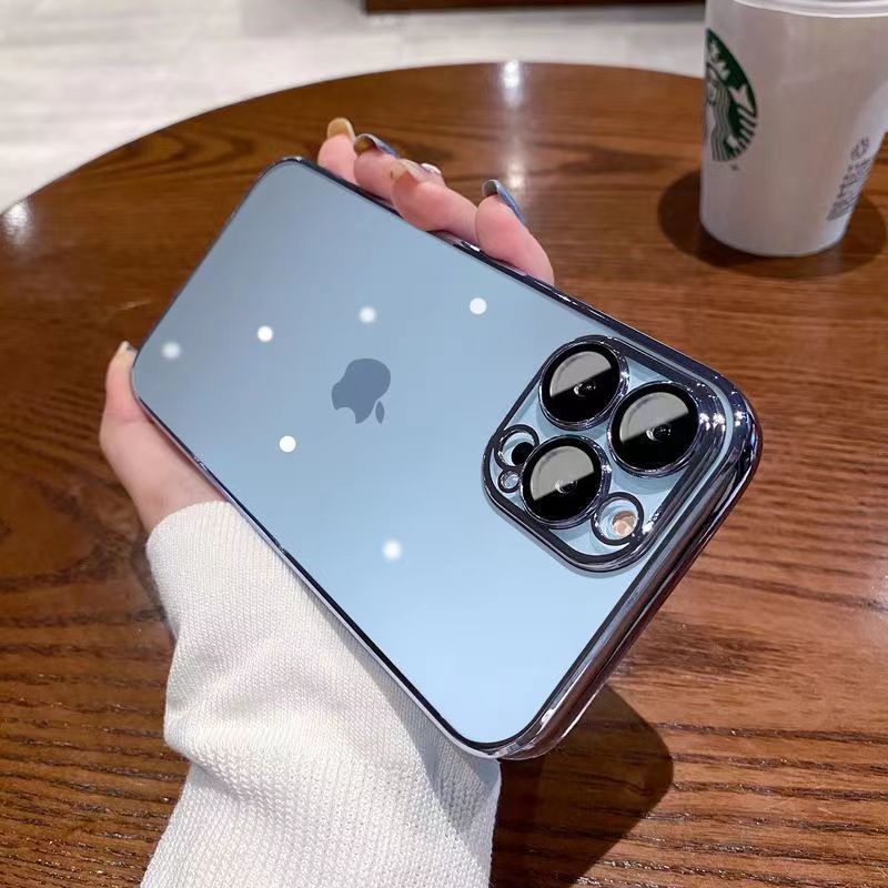ハイエンドのシリコンソフトシェル、15 Apple 14 携帯電話ケース、レンズフィルム付き透明 iPhone 13 12promax16 に適しています。|undefined