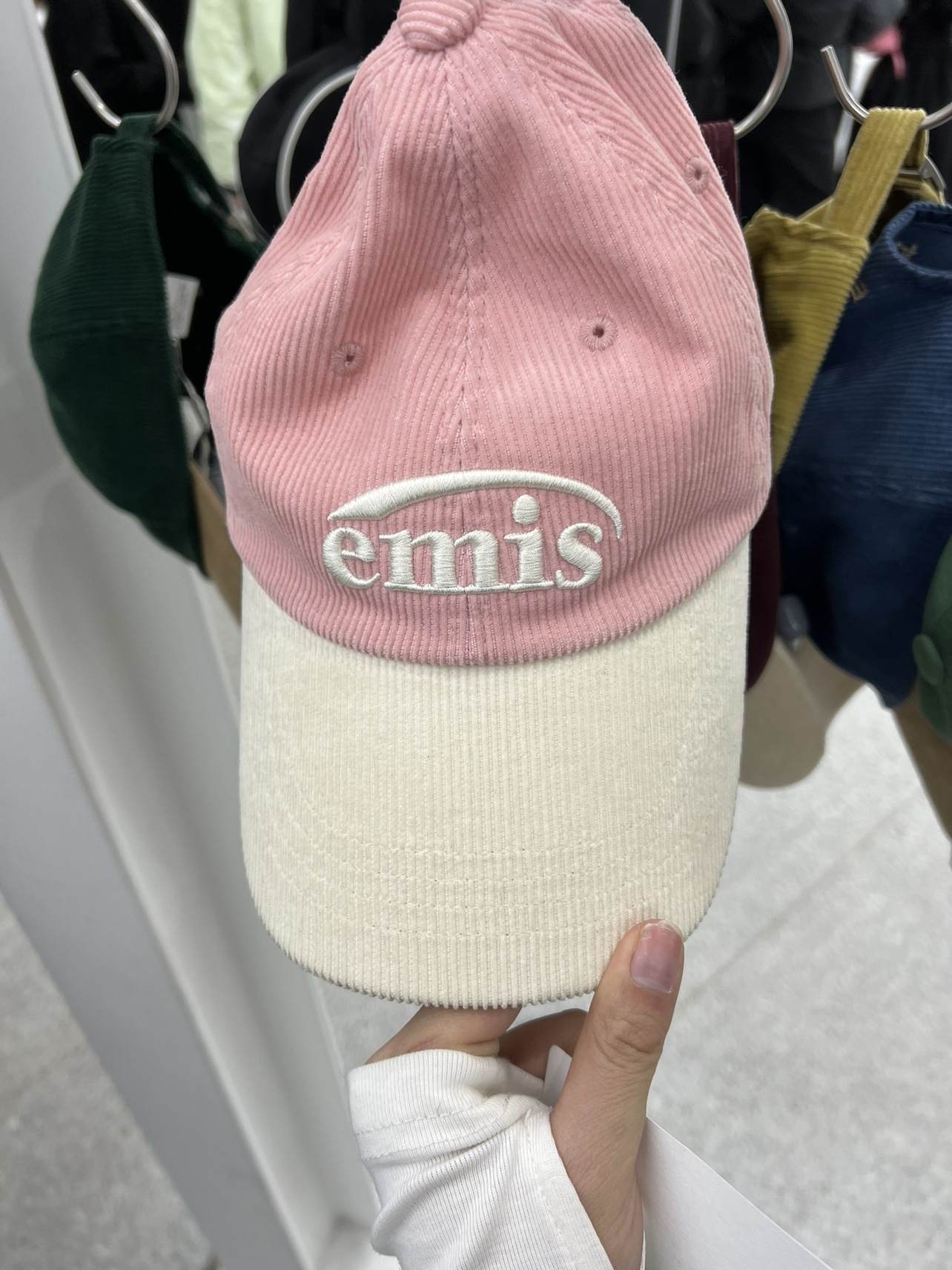 Corduroy color matching-pink