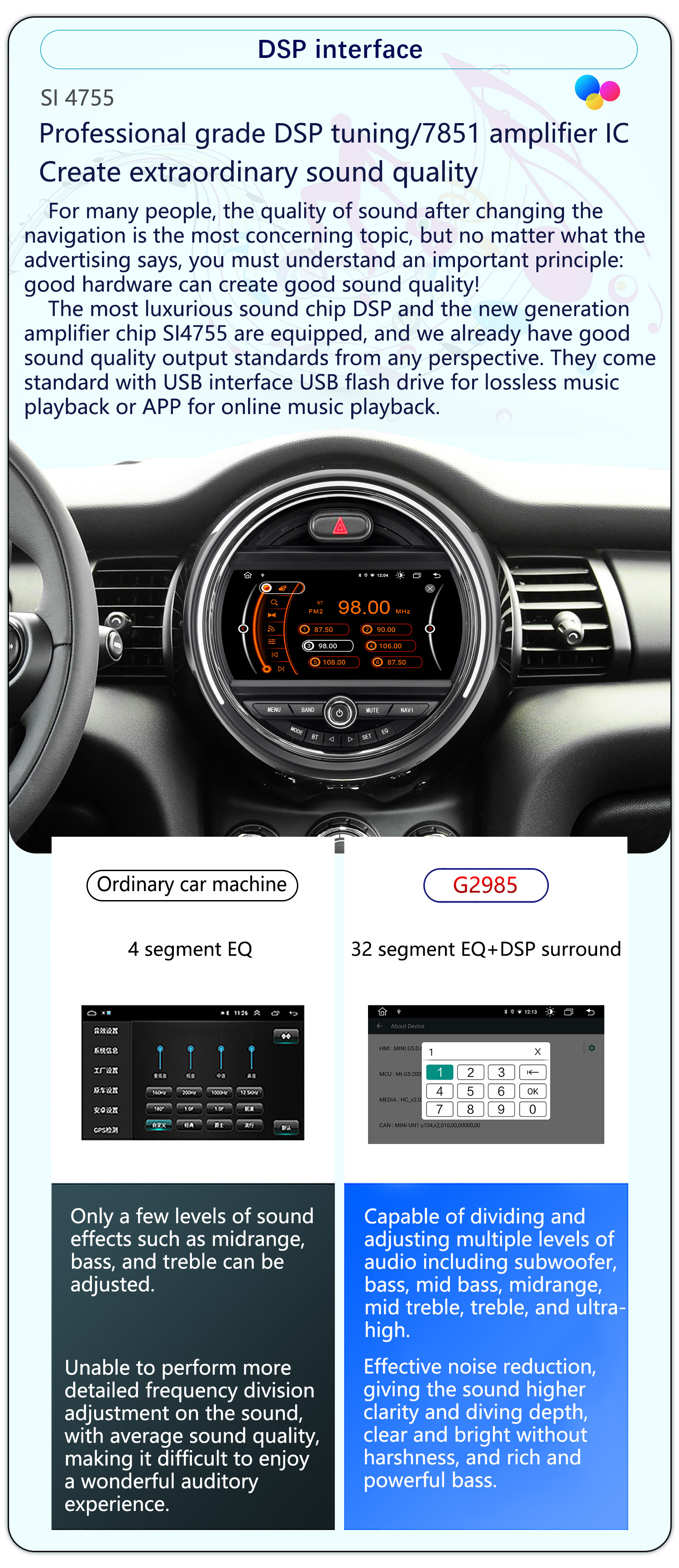 Suitable for 9-Inch 15-18 Model Bmw Mini Android Wireless Carplay Car Navigation 360 Panoramic All-In-One Machine