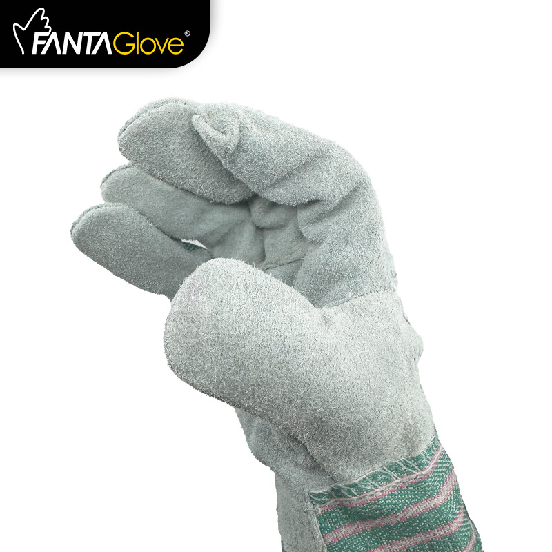 Guantes de cuero de vaca resistentes al desgaste, guantes de soldadura resistentes a la perforación, guantes de soldadura de soldadura de mano image 2