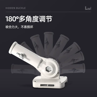 定制单孔可180度调节户外墙壁旗杆固定支架多规格铝合金旗杆底座