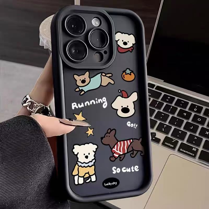 Funda linda para teléfono iphone16pro Apple 15 anti-caída 14 dibujos animados 13promax nuevo 12xr11