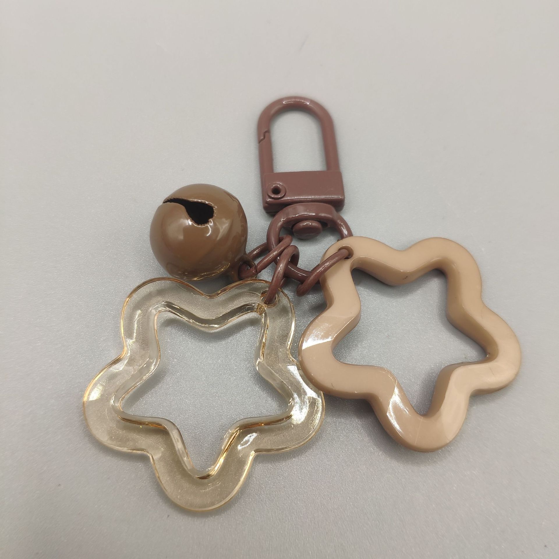 Daily Occasion 1 Piece Simple Style IG Style Star Bell Plastic Resin Stoving Varnish Keychain