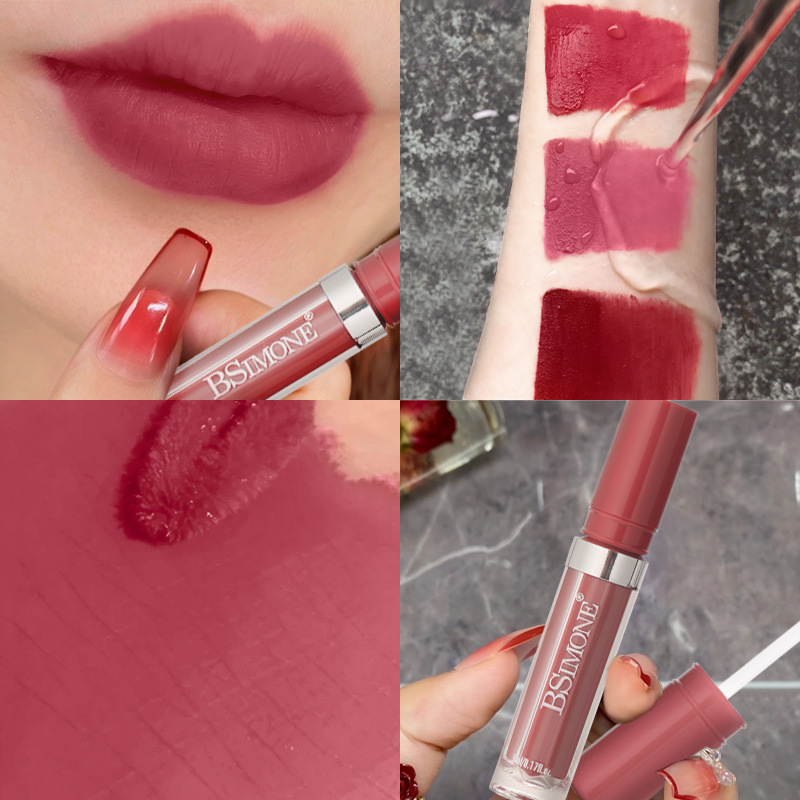 Excluido transfronterizo para la venta caliente de Europa y América, lápiz labial mate mate, esmalte de labios, taza hidratante e impermeable, esmalte de labios que no se desvanece al por mayor