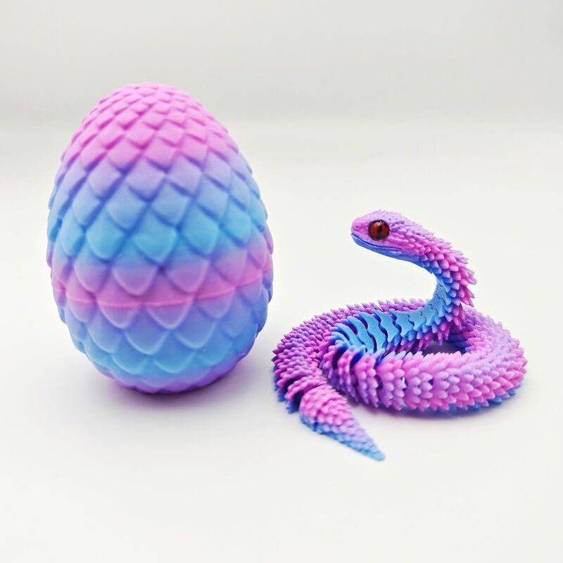 爆金3Dプリント玩具蛇卵セットマムシ振り子柔軟手作りプレゼントカラー装飾アイデア潮遊び|undefined